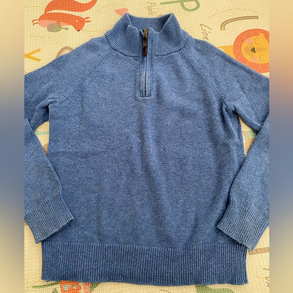 J. Crew Kids Blue Half-Zip Sweater